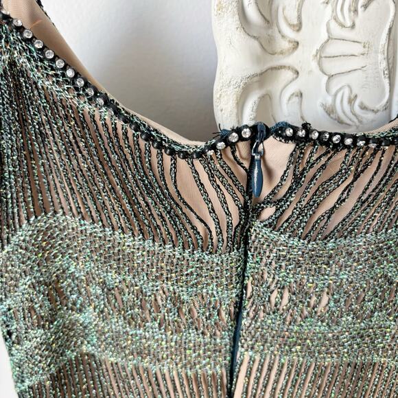 Vintage Shimmery Fringe Midi Maxi Dress - Picture 5 of 7